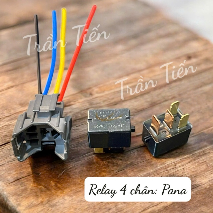 Relay Panasonic 4 chân , chống nước , max 100A  ( tháo xe ) | Rơle nais , denso 4 chân 12V DC