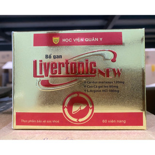 Bổ Gan Livertonic New Học Viện Quân Y-Hỗ Trợ Bảo Vệ Gan, Tăng Cường Chức Năng Gan ( Hộp 60 Viên)