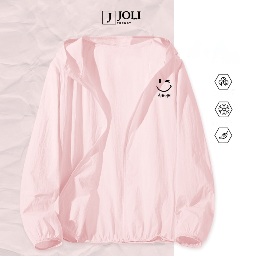 Áo Khoác Gió Nhăn, Áo Gió 1 Lớp Nam Nữ JOLI Mã BST02 In Hình Chống Nắng Thoáng Mát Có Mũ Form Rộng J Joli Trendy | BigBuy360 - bigbuy360.vn