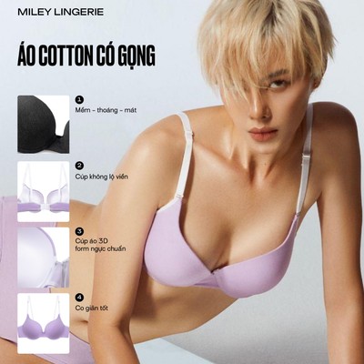 Áo Ngực Nữ Cotton Có Gọng Nâng Ngực Being Me Miley Lingerie- Mút Dày 2,5cm, Thoáng Khí.