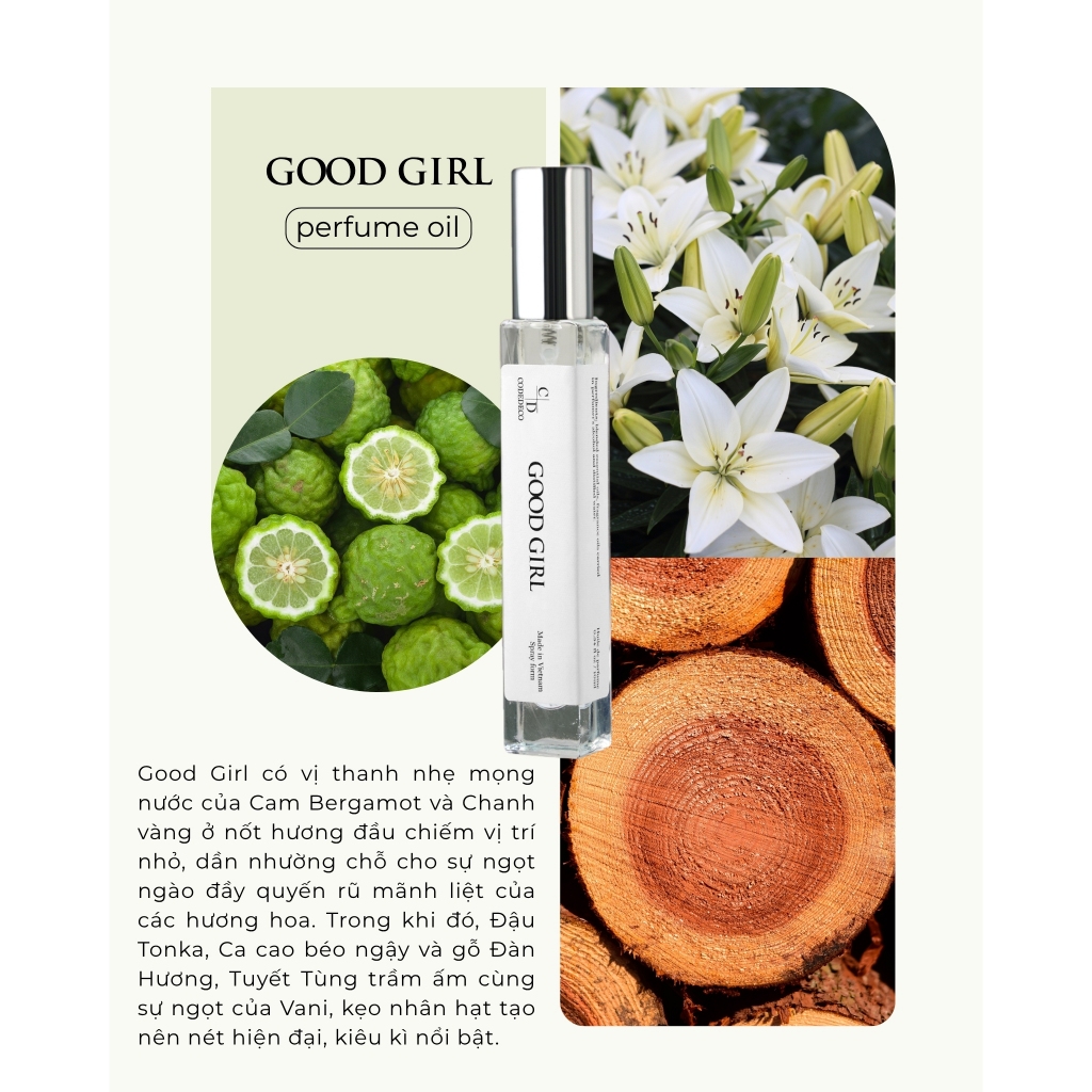 Tinh dầu nước hoa CODEDECO Good Girl 10ml dạng xịt | BigBuy360 - bigbuy360.vn