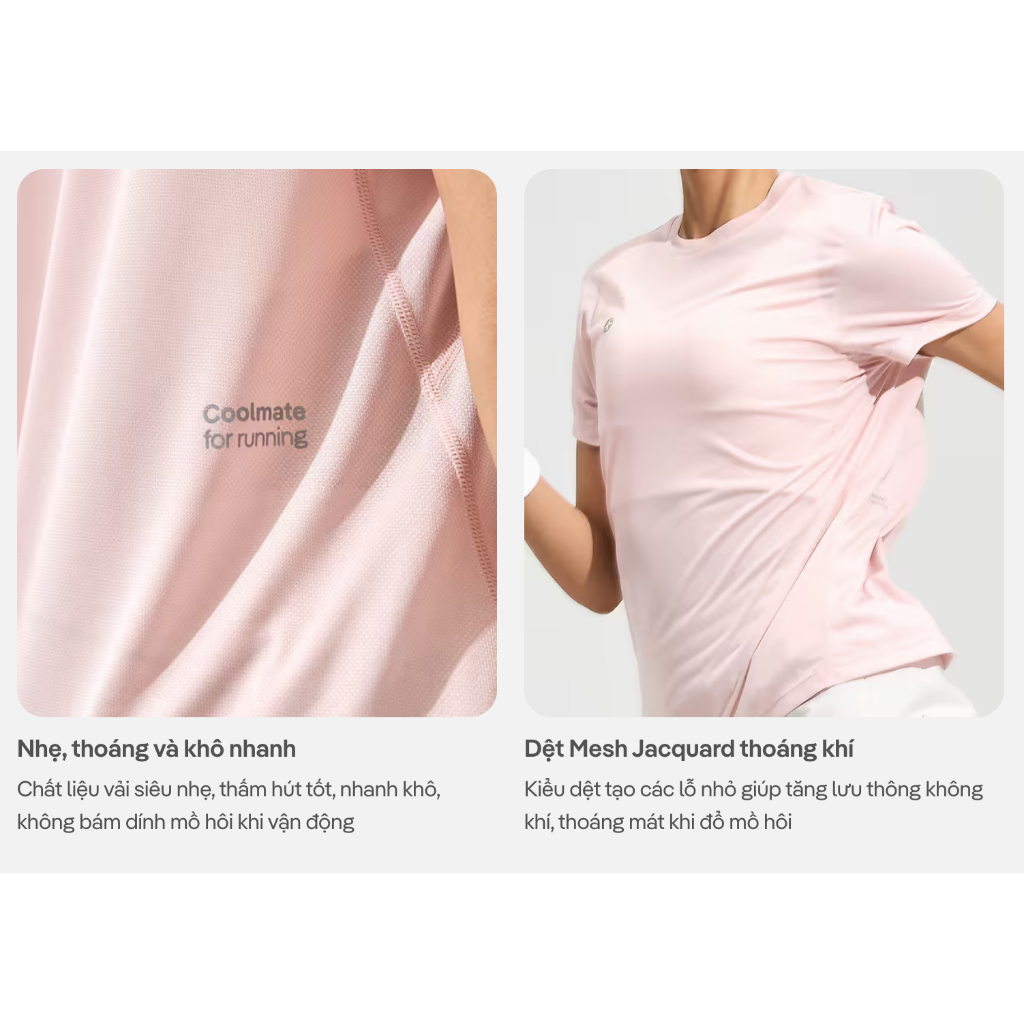 [359k TẶNG QUÀ]Áo thun thể thao nữ chạy bộ Core Tee siêu nhẹ, thấm hút, nhanh khô - Coolmate Women | BigBuy360 - bigbuy360.vn