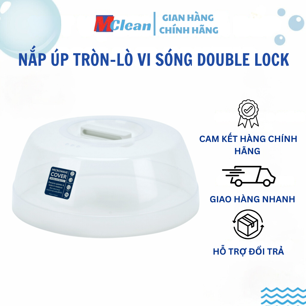 Nắp Đậy Lò Vi Sóng Double Lock Thái Lan - Nắp Úp Tròn Quay Đồ Dùng Cho Lò Vi Sóng Chịu Nhiệt Cao