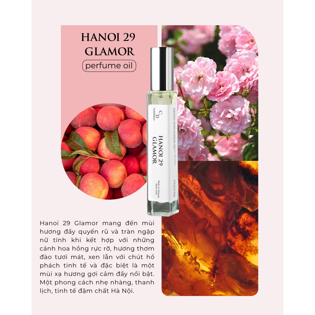 Tinh dầu nước hoa nữ CODEDECO Hanoi 29 - 10ml dạng xịt tiện lợi | BigBuy360 - bigbuy360.vn