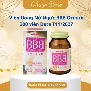 [DATE 2027] Viên uống nở ngực  BBB Best Beauty Body 300 viên ORIHIRO giúp tăng kích thước vòng 1 tự nhiên
