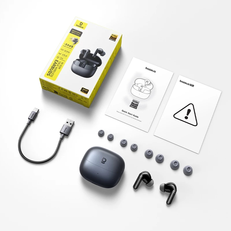 Tai Nghe TWS BASEUS BP1 Pro - Adaptive ANC -50dB Giảm Tiếng Ồn Theo Môi Trường Bluetooth 6.0 IP55