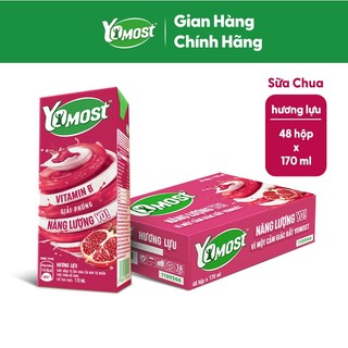   KOL  Thùng 48 Hộp Sữa Chua Lên Men Tự Nhiên Yomost Hương Lựu  170ml Hộp  
