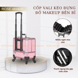[ BH 12T ] Cốp Trang Điểm Vali Kéo Chuyên Nghiệp Cao Cấp. Cốp vali kéo đựng đồ makeup bền bỉ