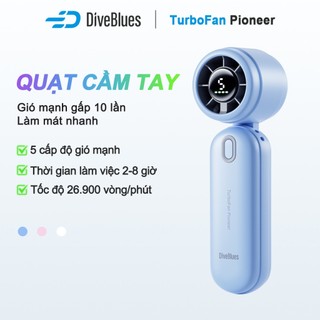  Diveblues Quạt gió turbo phun  sạc lại được  cầm tay  di động  gió mạnh  tốc độ cao 5 cấp  quạt cầm tay 