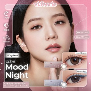 (OLENS) Kính áp tròng (lens) 1 ngày MOODNIGHT MOOD BROWN/GRAY chính hãng - VF Lens