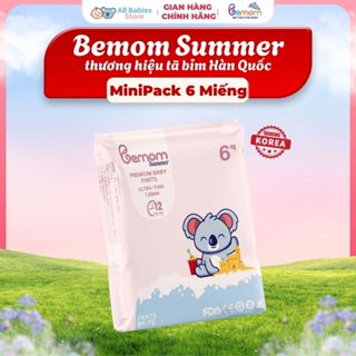 [Gói Bỉm 6 Miếng] Tã/Bỉm Hàn Dán & Quần Bemom SUMMER Size NB-XXXXL Siêu Mỏng Mềm, Thấm Hút Tốt Cho Bé 3kg-30kg
