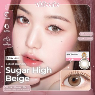 (HAPA KRISTIN) Kính áp tròng (lens) 1 ngày SUGAR HIGH BEIGE chính hãng - VF Lens