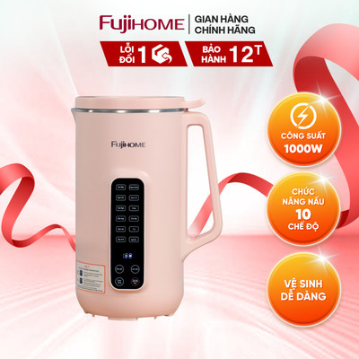 Máy làm sữa hạt đa năng Fujihome SM1626 xay nấu siêu mịn, 10 chức năng, hẹn giờ thông minh