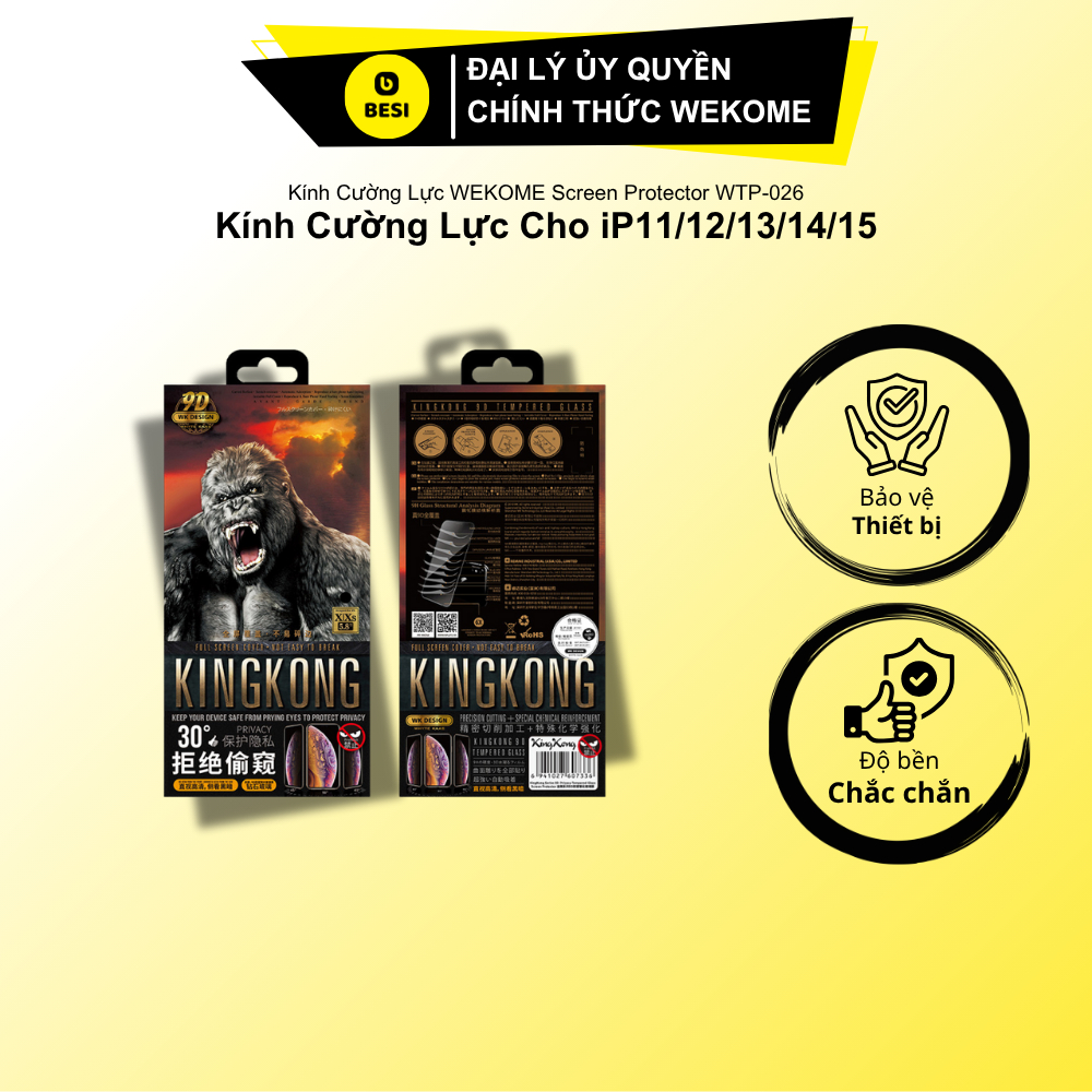 Kính Cường Lực WEKOME Screen Protector WTP-026