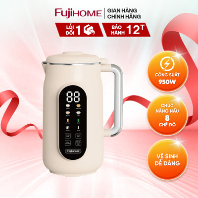 Máy Làm Sữa Hạt Đa Năng Fujihome SM836 - 8 Chức Năng, Cối 1.2L, Cảm Ứng 3D, Tự Vệ Sinh - BH 12 THÁNG