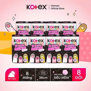  COMBO 8 Gói Băng vệ sinh Kotex Mini Meow 24cm 8 miếng- Siêu mềm mỏng cánh tieubao098hoa 