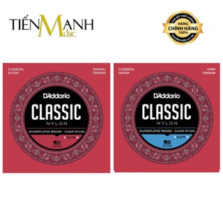   Chính Hãng  Dây Đàn Guitar Classic D'Addario EJ27H EJ27N - Clear Nylon Strings DAddario - Silverplated Wound EJ27 