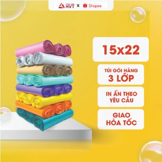 Túi Gói Hàng Niêm Phong NHUAHVT Size 15*22cm Đóng Hàng Chuyển Phát Nhanh Cuộn 100 Túi