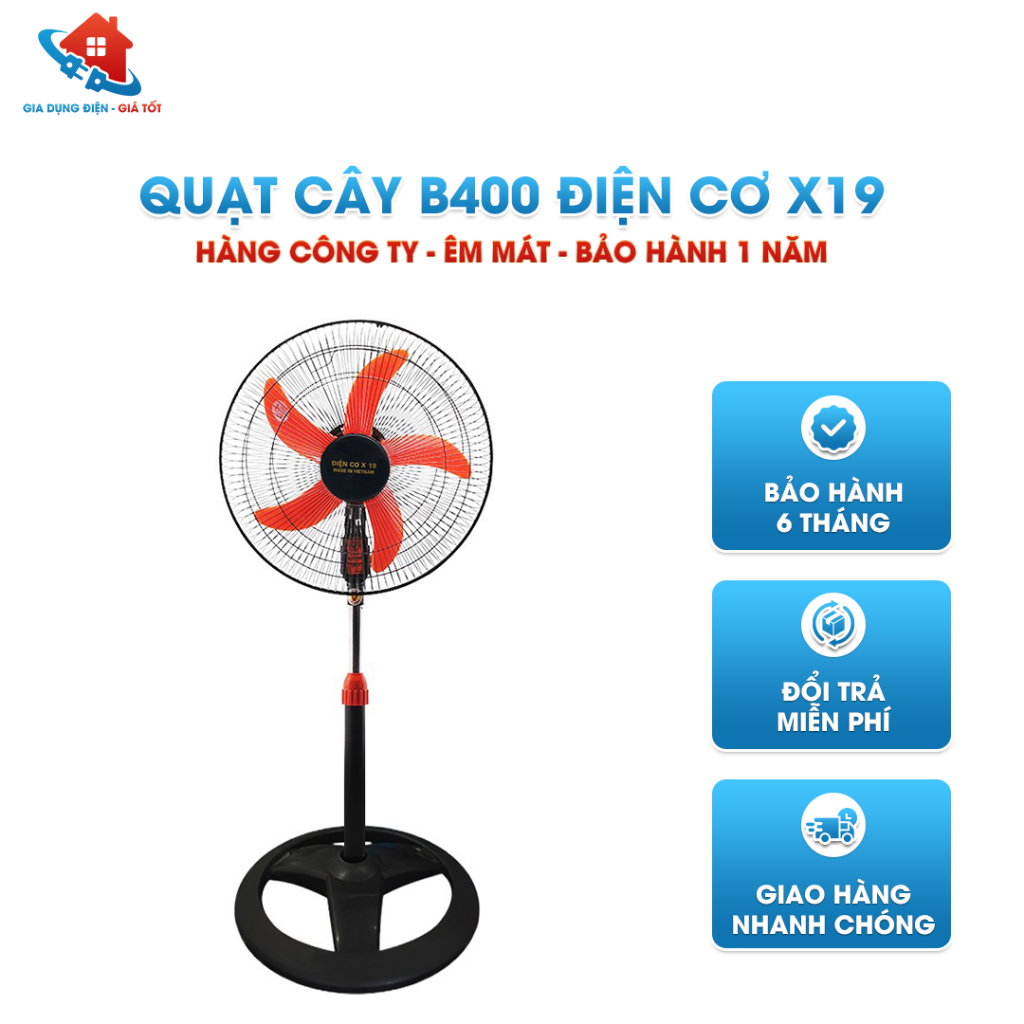  Quạt Cây Điện Cơ X19 B400 Lõi Đồng Bảo Hành 1 Năm Hàng Công Ty Loại 1 