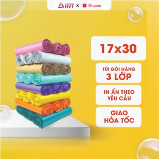Túi Đóng Gói Niêm Phong NHUAHVT Size 17*30cm Đóng Hàng Siêu Nhanh Cuộn 100 Cái