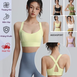 Áo Bra Yoga Gym ANTX 1363 Khóa Cài Lưng 2 Dây Có Mút Lót Liền Chuẩn Form Cao Cấp