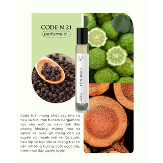 Tinh dầu nước hoa nam CODEDECO CODE N.21 dạng lăn 10ml
