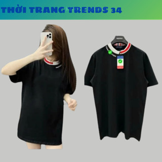 Áo Phông Nam Nữ Boy Phố Tô Mỳ Cổ Tròn Ngắn Tay Cotton Premium Cao Cấp Họa Tiết Thêu Chữ Viền Cổ