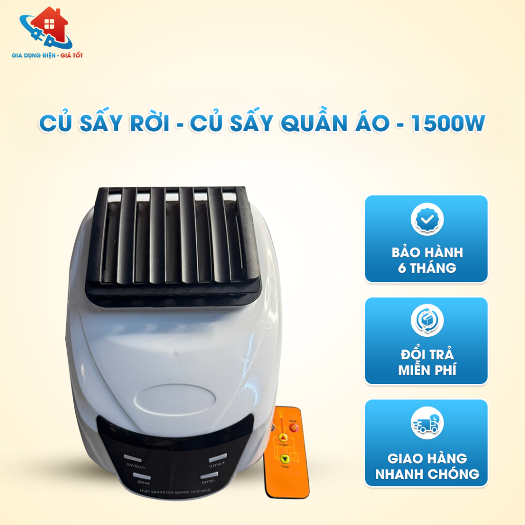 CỦ SẤY RỜI(CỦ LẺ)TẶNG KÈM ĐIỀU KHIỂN 1500W SẤY QUẦN ÁO HÀNG LOẠI 1-BẢO HÀNH 1 NĂM