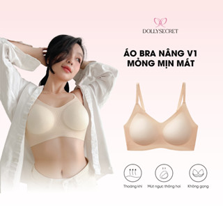 Áo Bra Nữ DOLLY SECRET Áo Ngực Su Đúc Nâng Vòng 1 Không Gọng Mỏng Mịn A63
