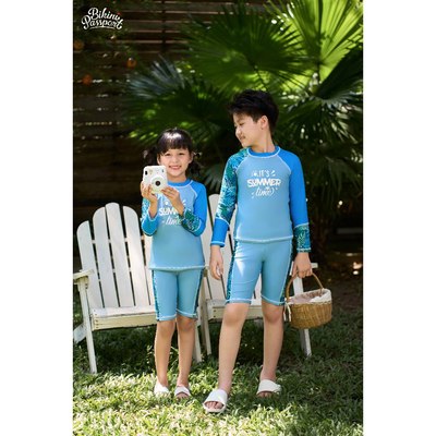 Đồ bơi trẻ em BIKINI PASSPORT kiểu Đồ bơi Unisex cho bé dạng quần lửng, áo có tay - màu Mix - KD046_XX