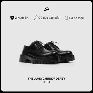  Giày Da Nam Cao Cấp Đế Cao Da Bò Nhập Khẩu Handmade The Juno Chunky Derby August CK04 Bảo Hành 24 Tháng 