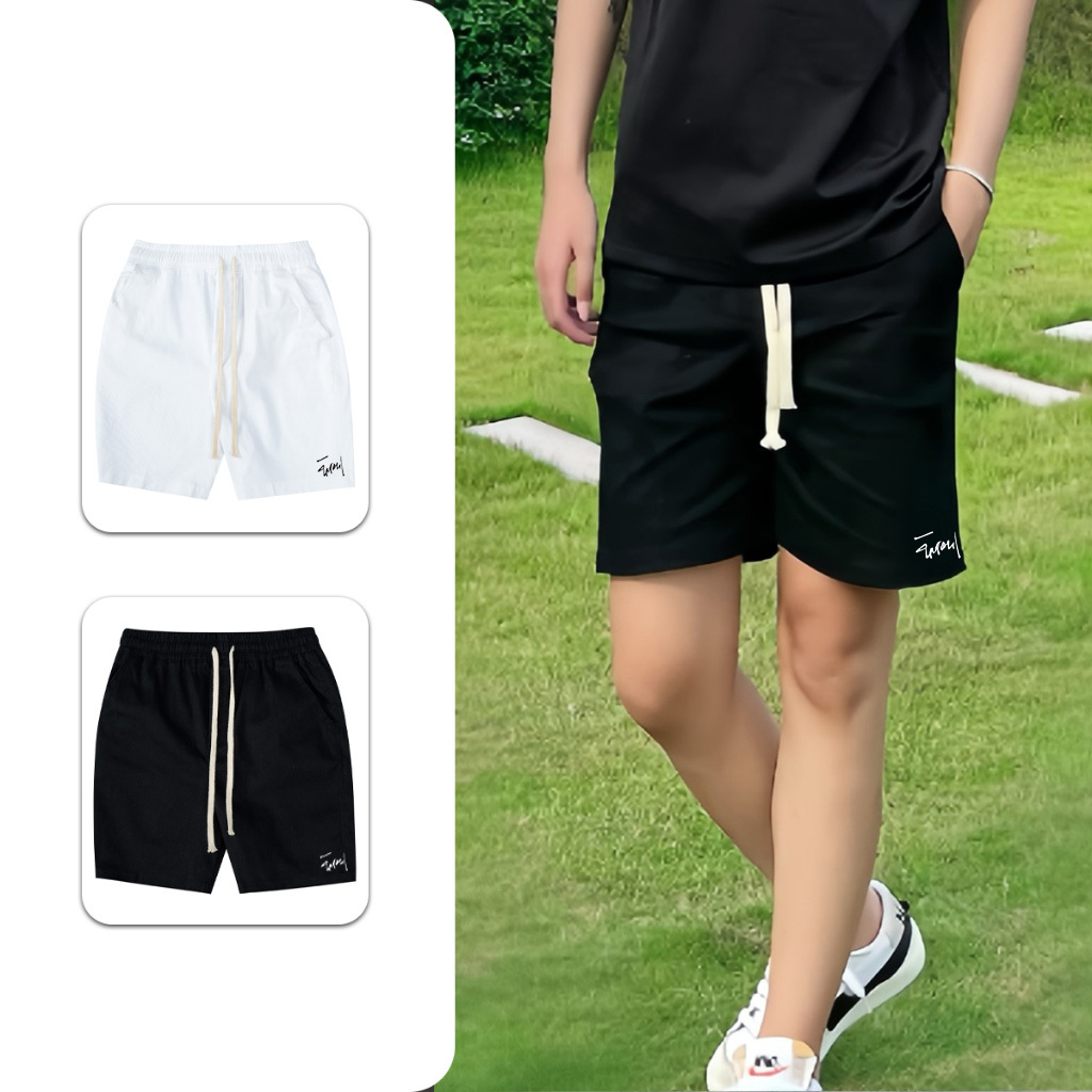 Quần short nam essential chất kaki  thể thao mặc thoáng mát