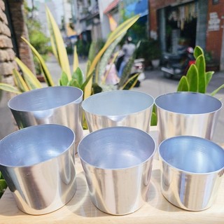 COMBO 10 LY NHÔM LÀM ĐÁ - Chung làm nước đá Bằng Nhôm