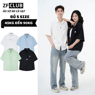 Áo Sơ Mi Nam Ngắn Tay Phối Cà Vạt Oversize ZONEF CLUB, Cộc Tay Nam Caravat Form Rộng, Basic, Phong Cách Hàn Quốc