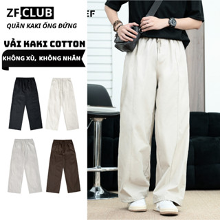 Quần Kaki Ống Rộng Dáng Suông Cạp Chun ZONEF CLUB Cạp Chun Chất Kiệu Kaki Cotton Hàn Cao Cấp QKL