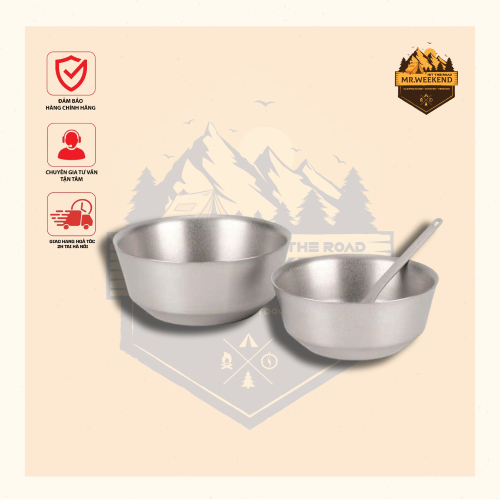 Chén Snow peak Titanium Double Bowl- Chính hãng