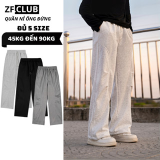 Quần Nỉ Nam ZONEF CLUB, Ống Đứng Nỉ 2 Da Dày Dặn From Rộng Local Brand Nam Mensweat ( QNL )