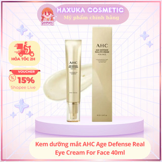 Kem Dưỡng  Mắt AHC Age Defense Real Eye Cream For Face Tăng Độ Đàn Hồi, Giữ Ẩm Giúp Căng Bóng Da Mắt Và Mặt 40ml