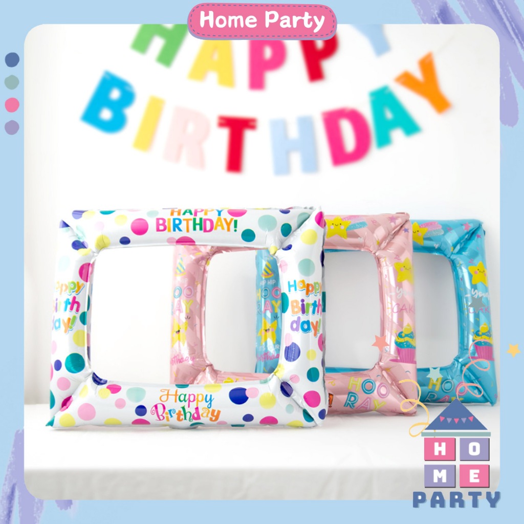 [TPHCM] Bong Bóng Khung Hình, Bóng Khung Ảnh Check In Chụp Hình Selfie, Đạo Cụ Trang Trí Tiệc Sinh N