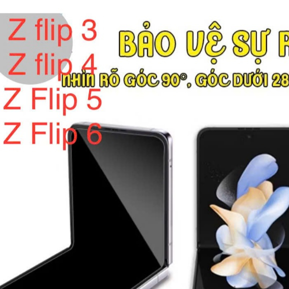 z flip 6 Miếng dán dẻo PPF chống nhìn trộm cho Samsung Z Flip 7 3, Z Flip 4, Z Flip 5 / Z Flip 6 ks1