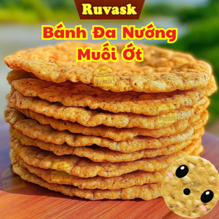 Bánh Đa Nướng Muối Ớt Mè Dừa Đặc Sản Bến Tre - Bánh Tráng Nướng Sẵn Giòn Rụm Mặn Cay Thơm Béo - Bánh Tráng Nướng Ruvask
