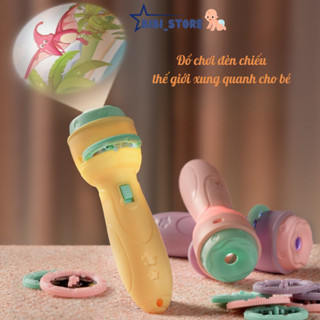 Đèn pin chiếu hình cho bé (sẵn pin) 80 hình ngộ nghĩnh cho bé khám phá thế giới BiBi_Store