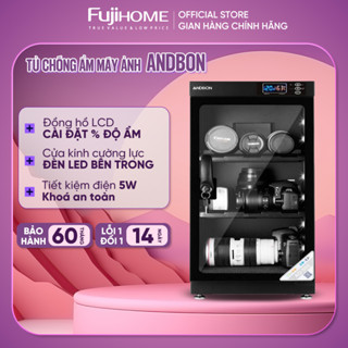 Tủ chống ẩm máy ảnh 50 Lít tự động ANDBON nhập khẩu, Tủ hút ẩm 50L 3 ngăn cài đặt chính xác độ ẩm Dry Cabinet