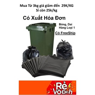  Sỉ 1kg Túi rác đen công nghiệp 70 x 90  80 x 110  túi rác đen túi rác cho thùng rác 60L  80L 