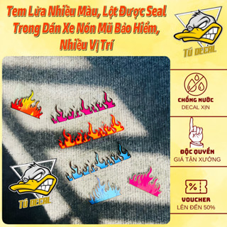 Tem Logo Sticker Lửa Lột Seal Trog Dán Trang Trí Xe Máy,Nón Mũ Bảo Hiểm, Nhiều Vị Trí Khác Chất Liệu Decal UV - MinhTu