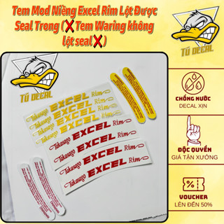 Tem Logo Sticker Mod Niềng Excel Kèm Tem Waring, Decal Lột Seal, Nhãn Dán Bền Màu Chịu Nhiệt Tốt - MinhTuDecal