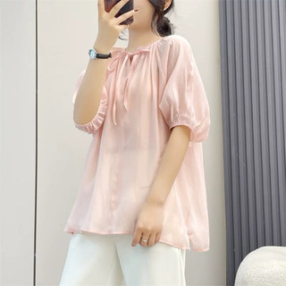 ÁO TAY BỒNG CỔ THẮT DÂY NƠ