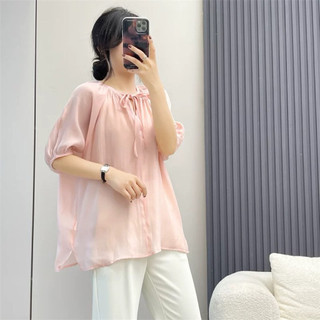 ÁO TAY BỒNG CỔ THẮT DÂY NƠ