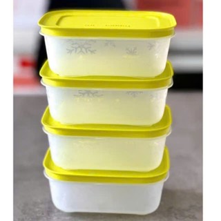 Hộp trữ đông 450ml tupperware chính hãng.( mẫu mới 2025 đông thường, thân CỨNG, trong, hình bông tuyết)