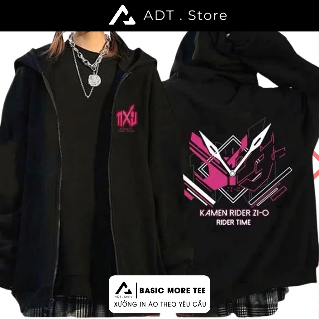 Mẫu Áo Hoodie  ADTStore x In Hoạt Hình Kamen RIDER GEATS Zio-time cực chất phong cách